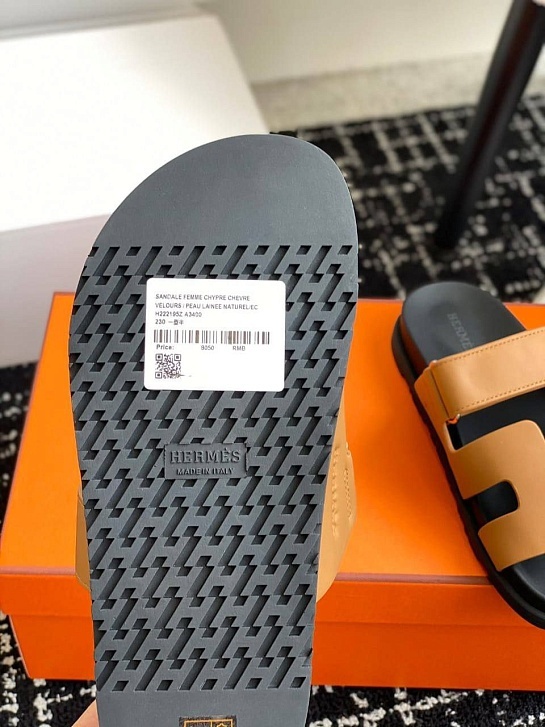 Женские сандалии Hermes Premium - Brown / Black