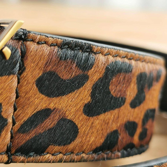 Кожаный ремень Yves Saint Laurent (ширина 3 см, длина 80 / 85 см)