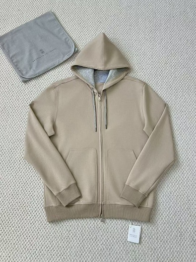 Кофта на молнии Brunello Cucinelli Premium - Beige   