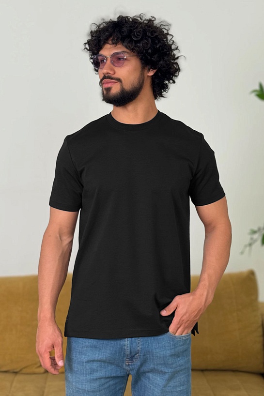 Мужская чёрная футболка Loro Piana