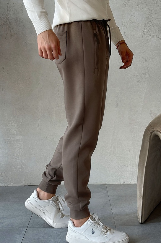 Спортивные штаны Armani Exchange logo-patch - Beige