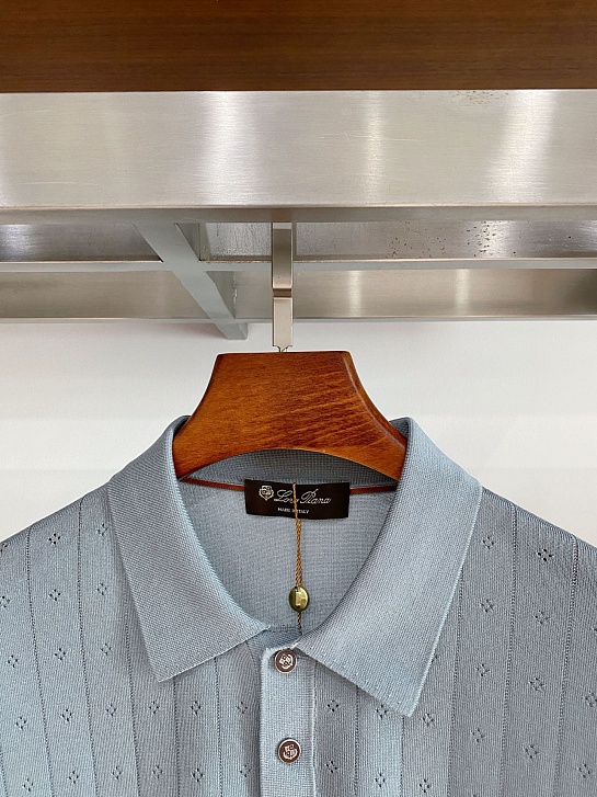 Мужское синее поло Loro Piana premium