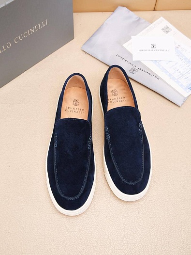 Мужские замшевые лоферы Brunello Cucinelli   