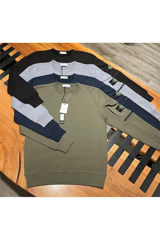 Зелёный свитшот compass-patch crewneck