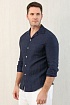 Льняная рубашка Brunello Cucinelli Premium - Navy