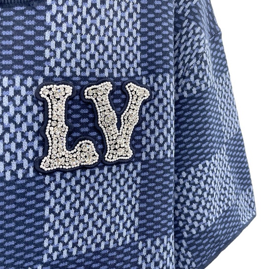 Оверсайз футболка Louis Vuitton Premium crystal logo-patch