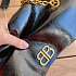 Кожаная сумка Balenciaga Monaco Chain 30x21 см - Gold