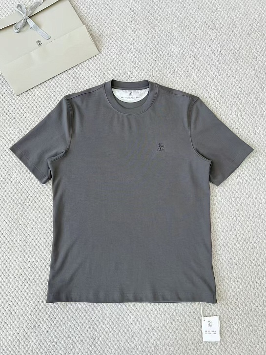 Мужская серая футболка Brunello Cucinelli premium