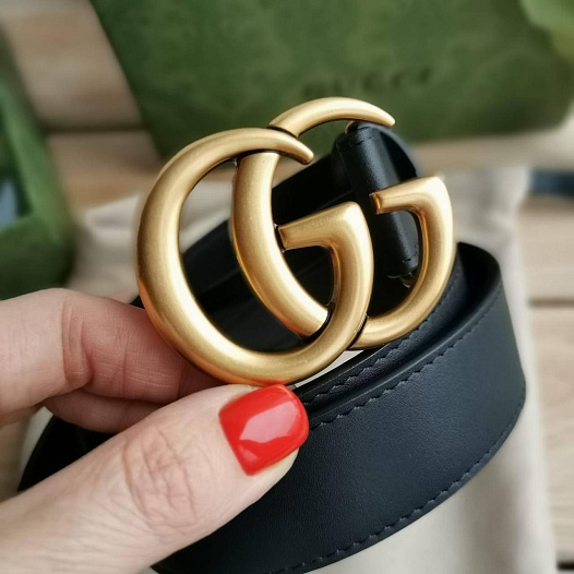 Кожаный ремень Gucci -  ширина 2 / 3 см, длина 80 / 85 см   