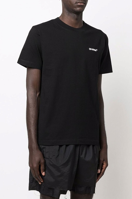 Оверсайз футболка Off-White Wave Diag print - Black