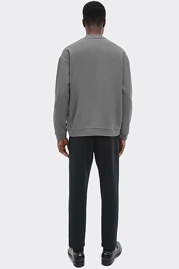 Свитшот серого цвета Calvin Klein embroidered-logo   