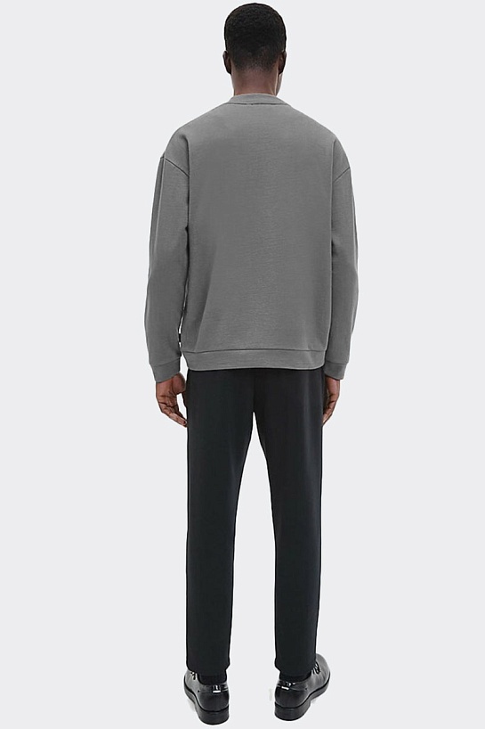 Свитшот серого цвета Calvin Klein embroidered-logo