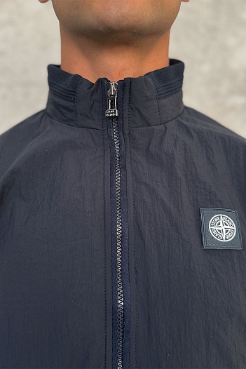 Мужская тёмно-синяя куртка с патчем на плече Stone Island   