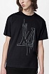 Чёрная оверсайз футболка Louis Vuitton Frequency Graphic