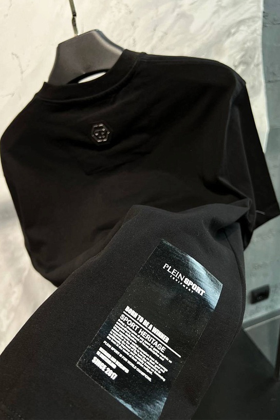 Чёрная футболка Philipp Plein Sport tiger-logo