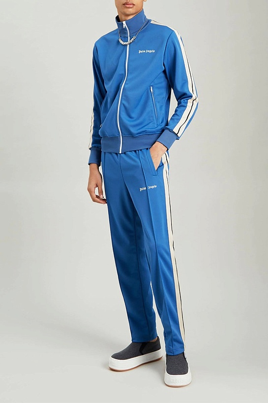 Мужской голубой костюм Palm Angels logo-print