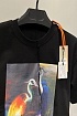 Чёрная оверсайз футболка Heron Preston Split Light Herons