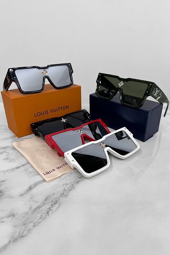 Белые солнцезащитные очки-маска Louis Vuitton