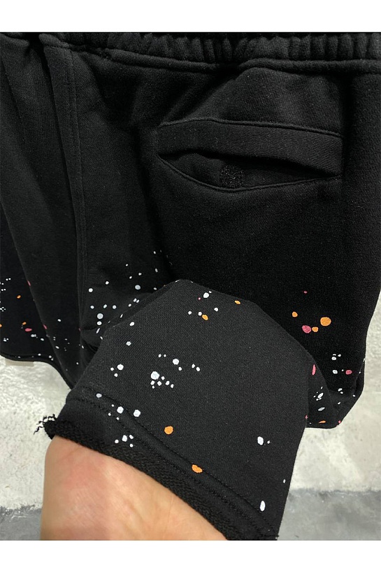 Мужские чёрные шорты Off-White paint splatter