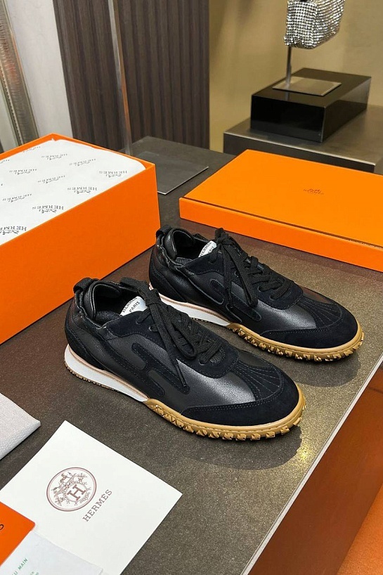 Женские комбинированные кроссовки Hermes Premium