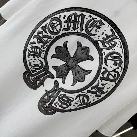 Белая оверсайз футболка Chrome Hearts Premium