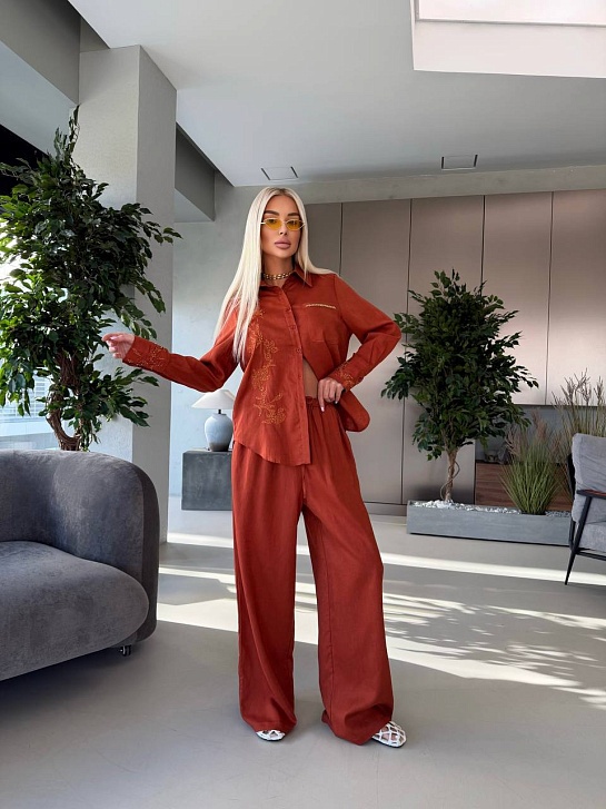 Женский льяной костюм Zimmermann premium