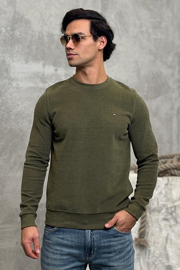 Мужской свитшот зелёного цвета Tommy Hilfiger   