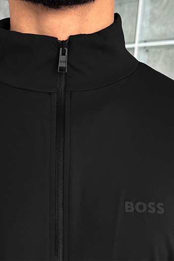 Кофта на молнии Hugo Boss чёрного цвета   