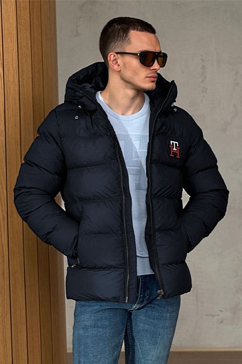 Мужская куртка Tommy Hilfiger logo-patch - Navy   