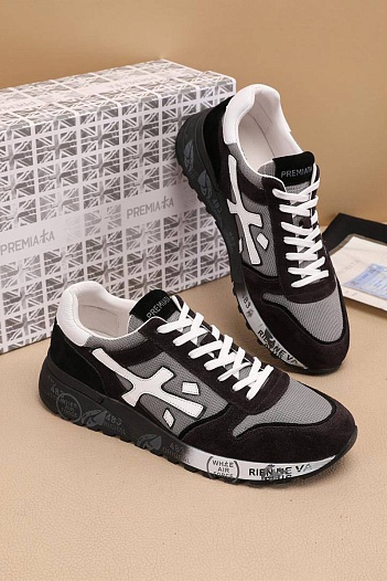 Комбинированные кроссовки Premiata Mick - Brown / Grey   