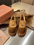 Женские замшевые ботинки MIU MIU Premium - Chestnut