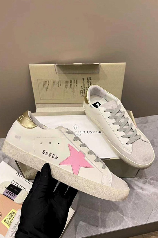 Женские кожаные кроссовки Golden Goose Super Star premium