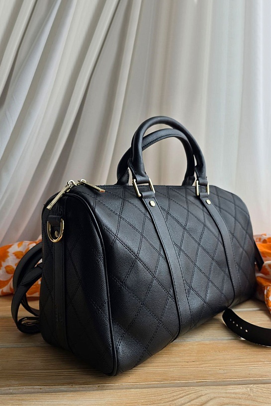 Кожаная дорожная сумка Chanel Boston 45x21 см