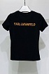 Женская брендовая футболка Karl Lagerfeld чёрного цвета