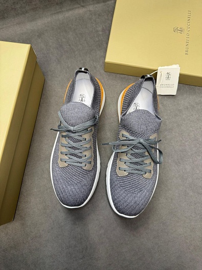 Мужские кроссовки Brunello Cucinelli knitted - Grey   