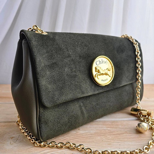 Замшевая сумка Chloe Small Heritage 28x17 см   