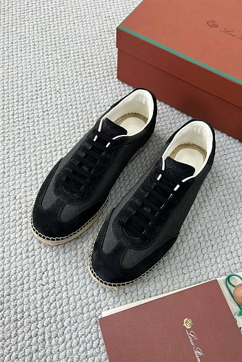 Мужские кроссовки Loro Piana Sea Tennis Walk - Black   