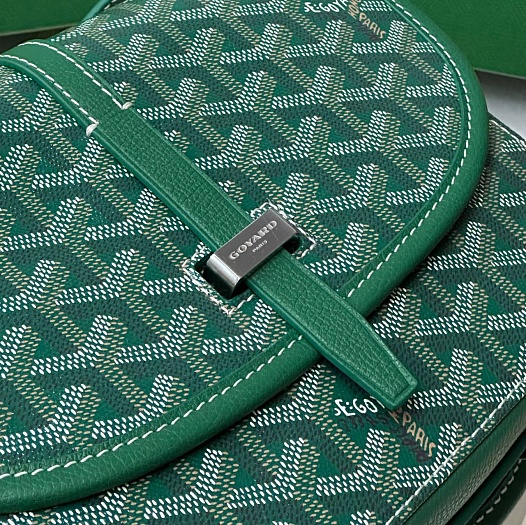 Кожаная сумка Goyard Belvedere Messenger PM premium 22x17x6 см    