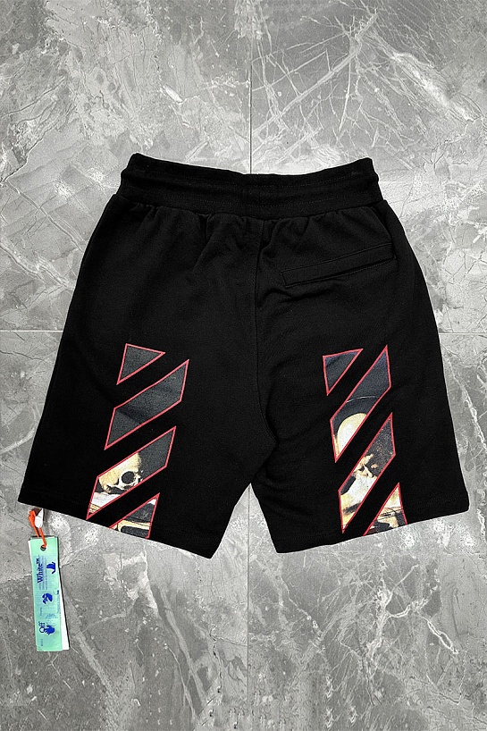 Мужские чёрные шорты Off-White Caravaggio Print