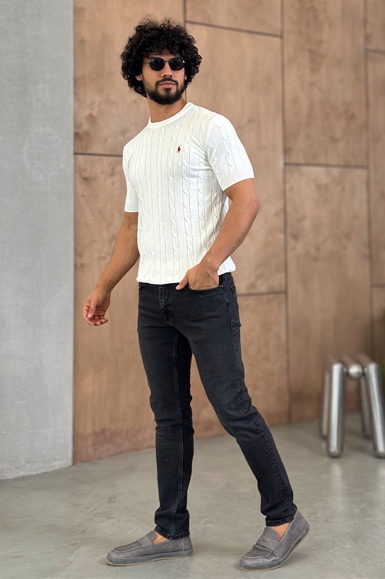 Мужские чёрные джинсы Lacoste