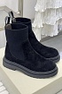 Женские замшевые сапоги Brunello Cucinelli premium - Black