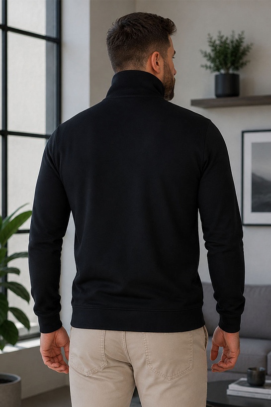 Мужской джемпер Armani Exchange zip-neck - Black