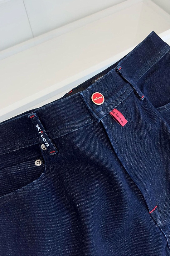 Мужские джинсы Kiton синего цвета