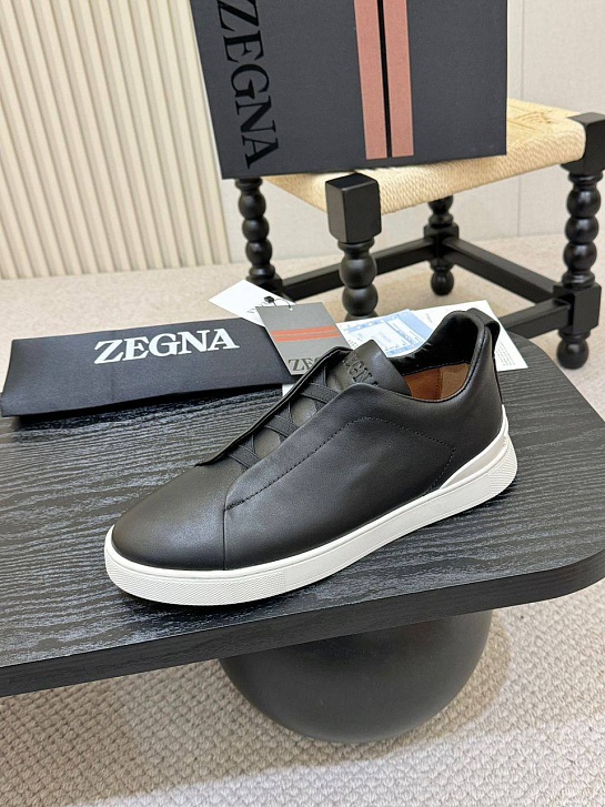 Мужские кроссовки Ermenegildo Zegna Triple Stitch - Black