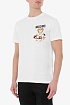 Мужская белая футболка Moschino Teddy Bear