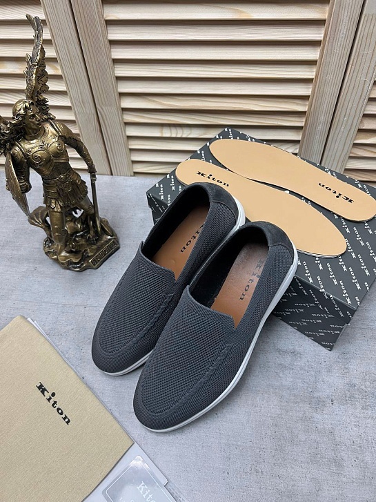 Мужские текстильные лоферы Kiton