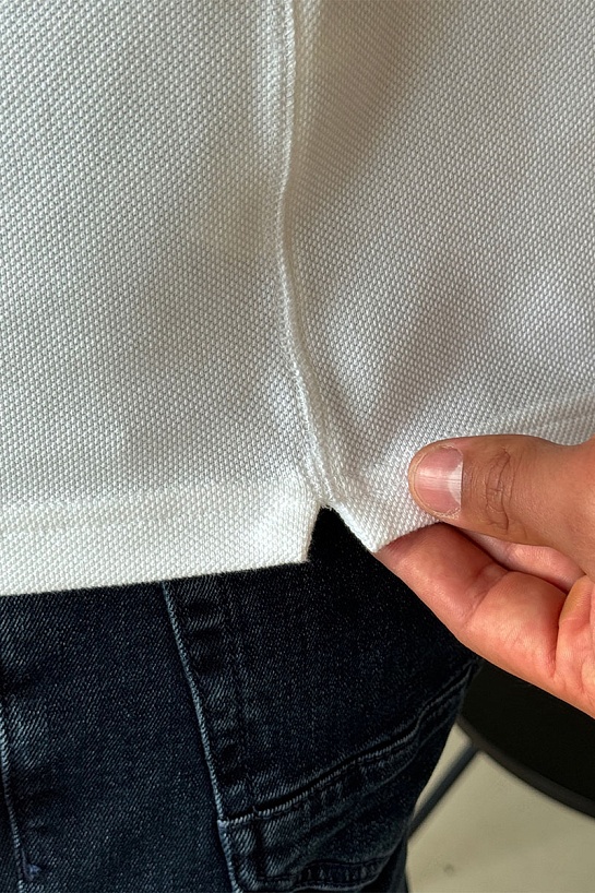 Мужское белое поло Dolce & Gabbana logo-plaque