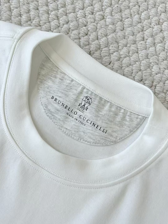Мужская белая футболка Brunello Cucinelli Premium