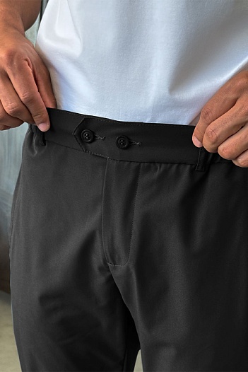 Мужские чёрные брюки Zilli slim fit   