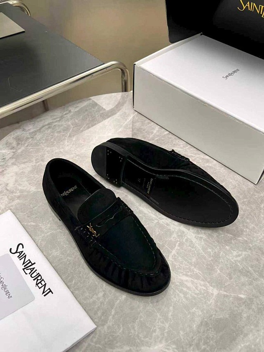 Женские замшевые лоферы Yves Saint Laurent premium